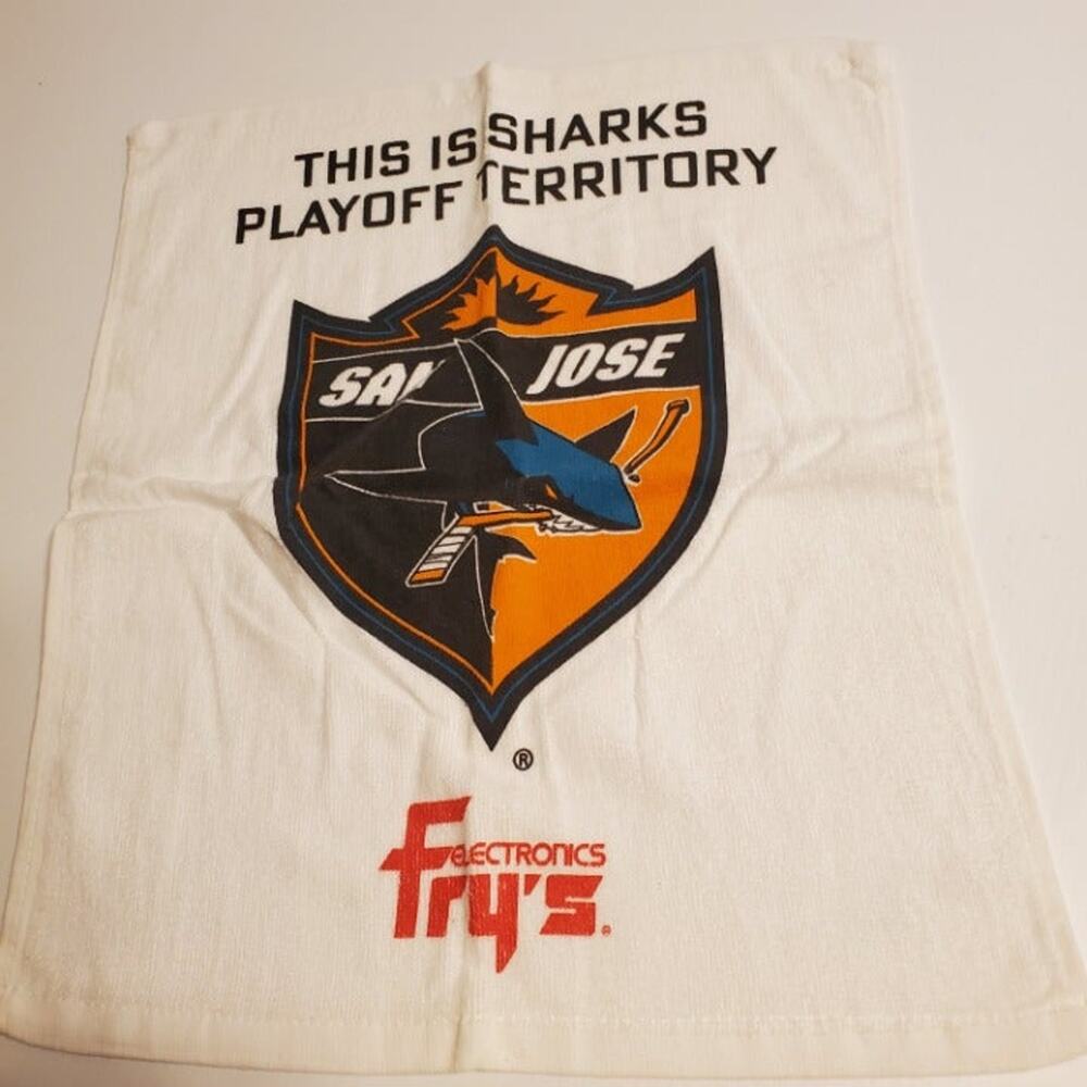 Set of 2 SJ Sharks Hockey hand towels